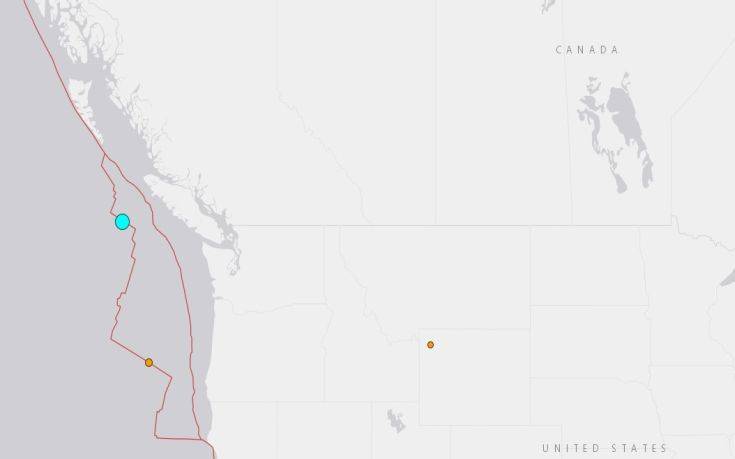 Σεισμός τώρα ανοιχτά του Καναδά