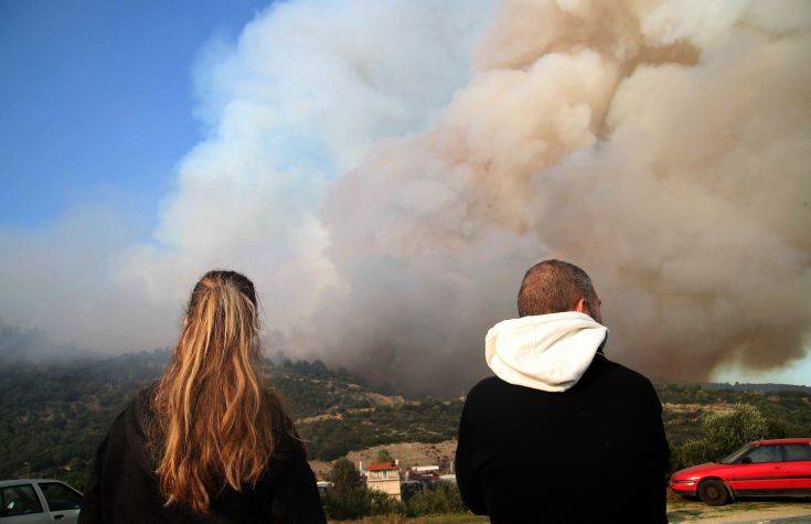 Σε εξέλιξη καθαρισμοί στην περιοχή που επλήγη από τις πυρκαγιές στη Χαλκιδική