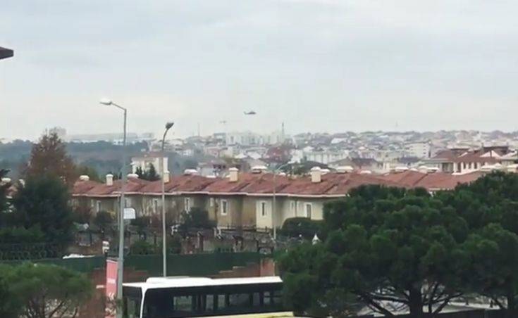 Οι πρώτες εικόνες από το ελικόπτερο που συνετρίβη μέσα στην Κωνσταντινούπολη