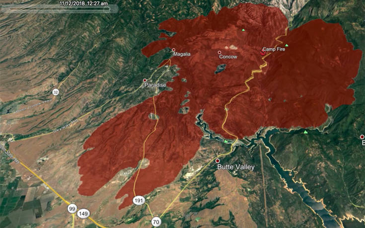 Παρόμοια με το Μάτι η φονική πυρκαγιά στην Καλιφόρνια
