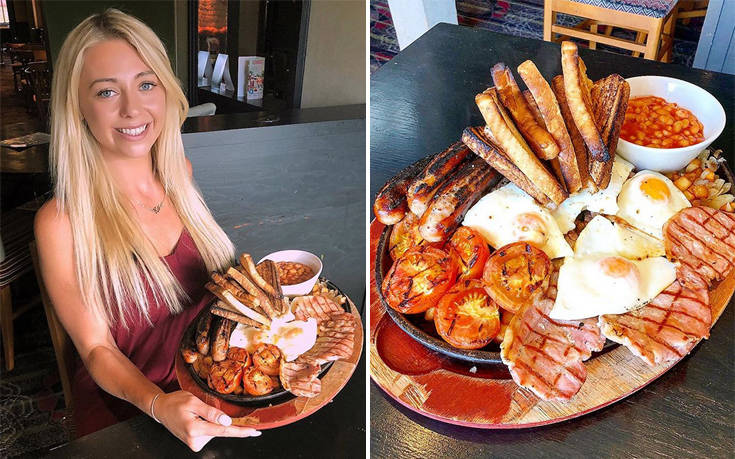 Καλλίγραμμη food blogger κατασπαράζει πρωινό που προορίζεται για… πέντε πεινασμένους!