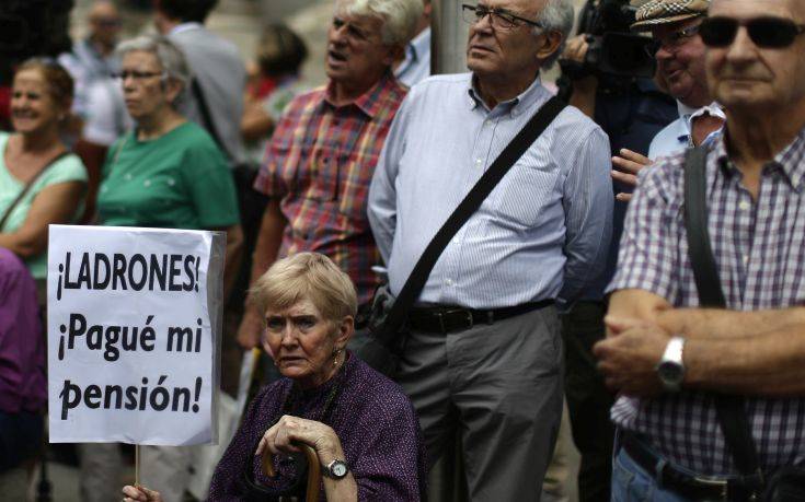 Στους δρόμους και οι συνταξιούχοι της Ισπανίας