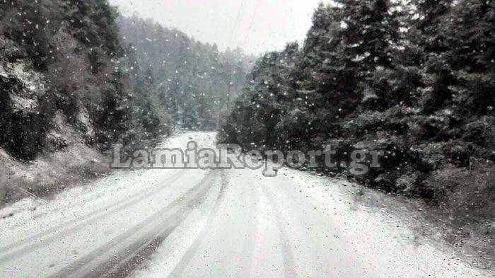 Ξεκίνησε η επέλαση του χιονιά στη Φθιώτιδα