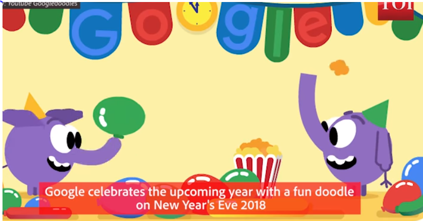 Παραμονή Πρωτοχρονιάς: Το τελευταίο doodle της Google για το 2018