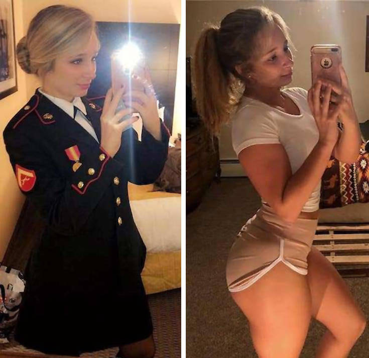 Κορίτσια βγάζουν τις στολές τους και δείχνουν το άλλο τους πρόσωπο