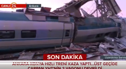 Σε γέφυρα καρφώθηκε τρένο υψηλής ταχύτητας στην Τουρκία