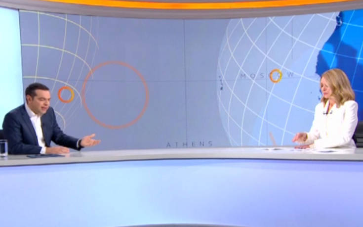 Η ζημιά στο Open την ώρα της συνέντευξης του Αλέξη Τσίπρα
