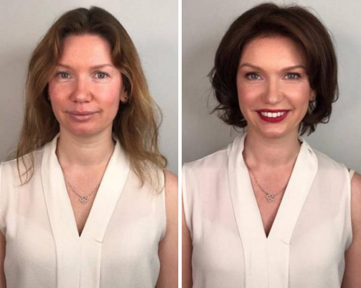 Ολική μεταμόρφωση γυναικών με μακιγιάζ