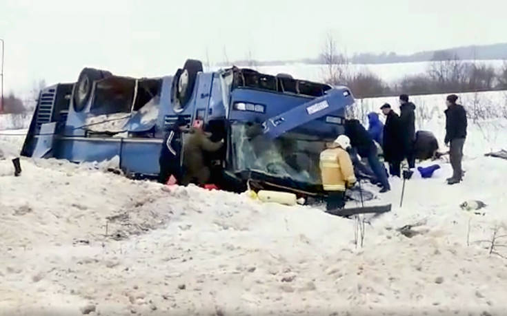 Επτά νεκροί σε τροχαίο με λεωφορείο στη Ρωσία