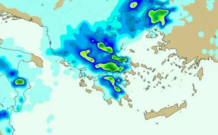 Η πρώτη εικόνα για τις περιοχές όπου θα χιονίσει