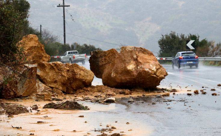 Παραμένουν κλειστά τμήματα του επαρχιακού οδικού δικτύου στο Ρέθυμνο