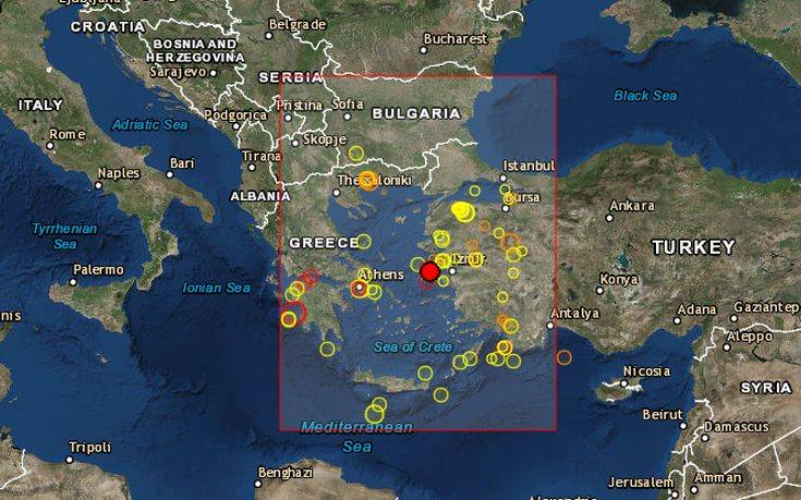 Σεισμός τώρα στο Αιγαίο, βορειοδυτικά της Χίου