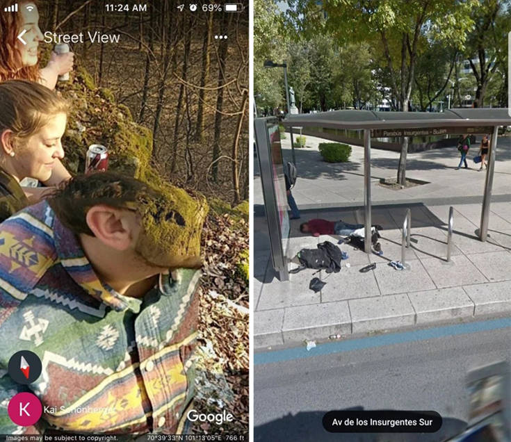 Ιδιαίτερες σκηνές του Google Map