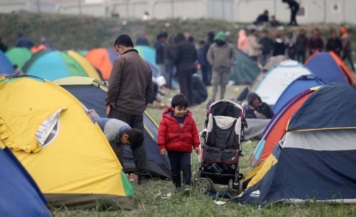 Μία μικρή «Ειδομένη» στα Διαβατά, ο καταυλισμός από ψηλά