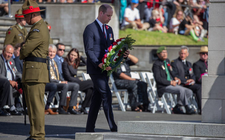 Ο πρίγκιπας Ουίλιαμ στη Νέα Ζηλανδία για τη μεγαλύτερη εθνική εορτή, ANZAC