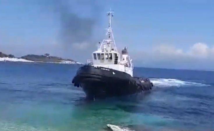 Αποκολλήθηκε το ρυμουλκό «Αγ.Νικόλαος» στους Παξούς