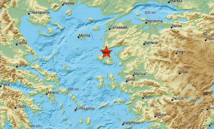 Ισχυρός σεισμός στη Μυτιλήνη
