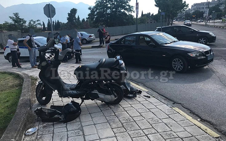 Σοβαρό τροχαίο με τραυματισμό δικυκλιστή στη Λαμία