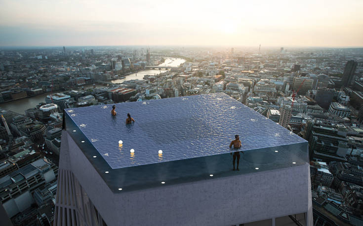 Η πρώτη 360 μοιρών πισίνα υπερχείλισης στον κόσμο θα κατασκευαστεί στο Λονδίνο