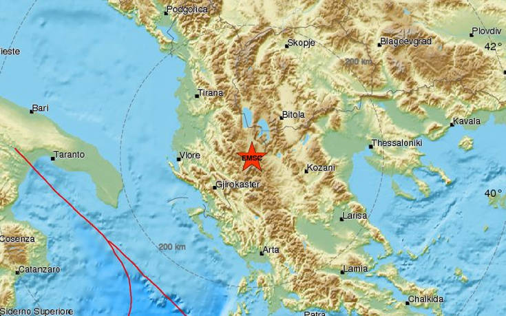Σεισμός στα σύνορα Ελλάδας-Αλβανίας
