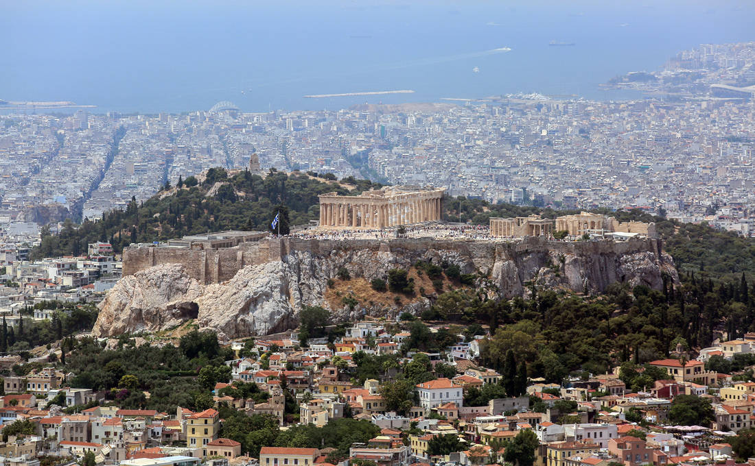 Η θέα από την κορυφή του Λυκαβηττού