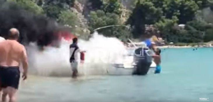 Βίντεο από την έκρηξη σε σκάφος στη Χαλκιδική