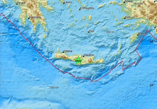 Ισχυρός σεισμός τώρα στην Κρήτη