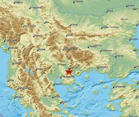 Σεισμός τώρα κοντά στις Σέρρες
