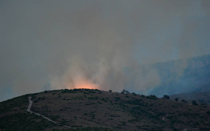 Σε εξέλιξη φωτιά στη Θάσο