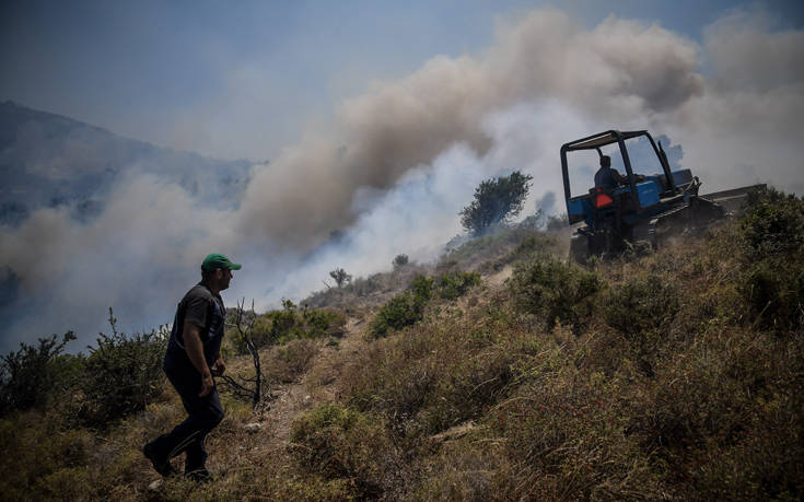 Φωτιά στην Αγία Βάρβαρα του Δήμου Γόρτυνας