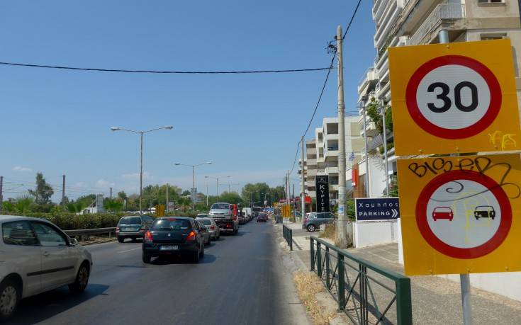 Διακοπή στην κυκλοφορία οχημάτων στη νέα λεωφόρο Ποσειδώνος