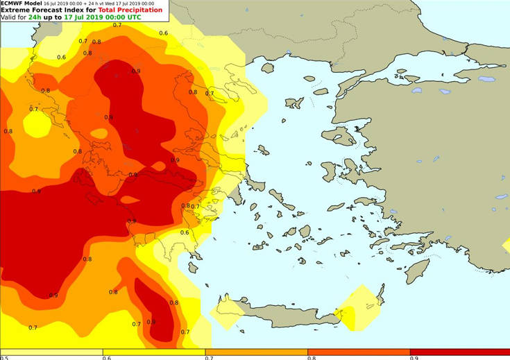 Καιρός: Ο Αντίνοος σε χάρτες, ποιες περιοχές θα επηρεαστούν περισσότερο