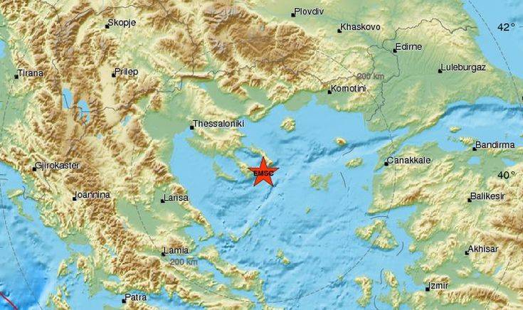 Σεισμός τώρα νότια της Χαλκιδικής