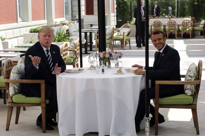 Γεύμα εργασίας για Τραμπ και Μακρόν ενόψει της συνόδου G7