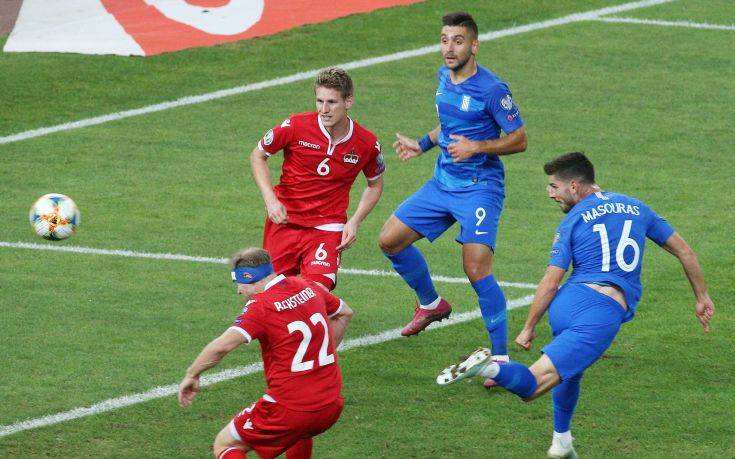 Ελλάδα – Λιχτενστάιν: Το 1-0 του Μασούρα