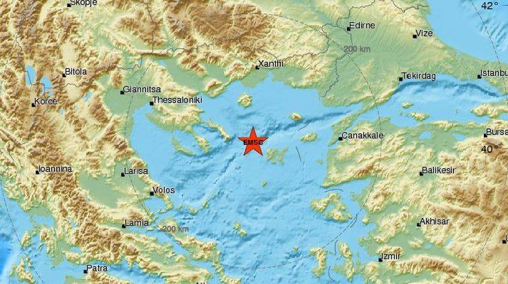 Σεισμός τώρα στο θαλάσσιο χώρο μεταξύ Χαλκιδικής και Λήμνου