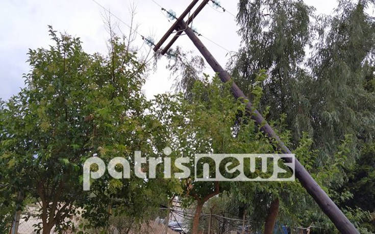 Ζημιές από το πέρασμα ανεμοστρόβιλου στην Αμαλιάδα