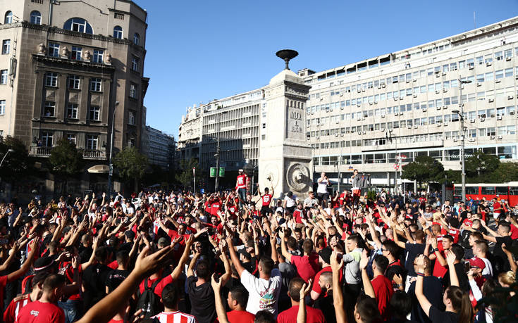 Ξανά μαζί οι οπαδοί του Ερυθρού Αστέρα και Ολυμπιακού στο Βελιγράδι