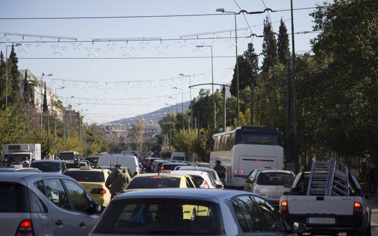 Μεγάλο μποτιλιάρισμα στο κέντρο της Αθήνας