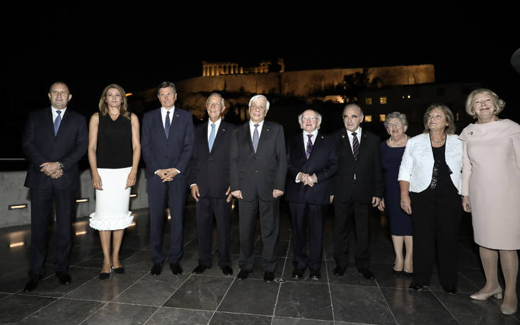 Δείπνο του Προκόπη Παυλόπουλου στους προέδρους Ιρλανδίας, Μάλτας, Βουλγαρίας, Σλοβενίας και Πορτογαλίας