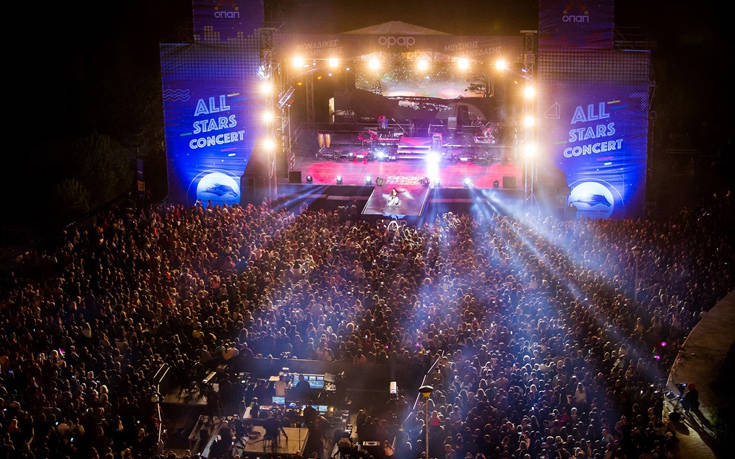 ΟΠΑΠ Αll Stars Concert: Δείτε τι έγινε στη συναυλία της χρονιάς με Ρουβά, Παπαρίζου και Φουρέιρα