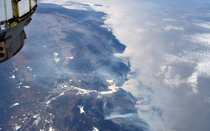 Ορατή από τον Διεθνή Διαστημικό σταθμό η φωτιά στην Καλιφόρνια