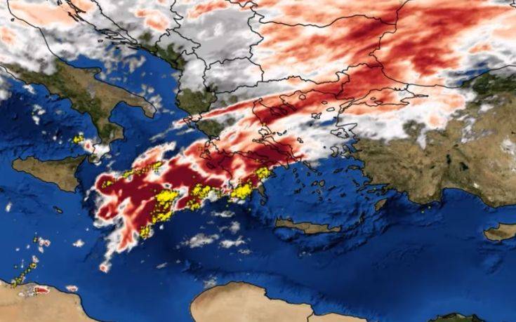 Η κακοκαιρία που σάρωσε την Ελλάδα από το διάστημα