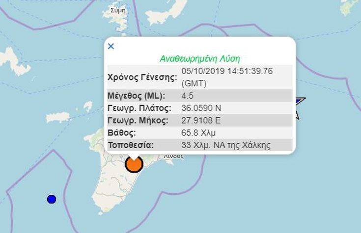 Σεισμός τώρα στη Ρόδο