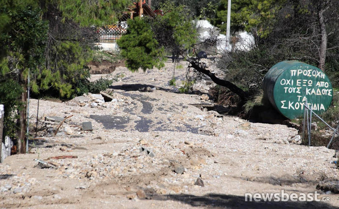 Εικόνες βιβλικής καταστροφής στην Κινέτα από την κακοκαιρία