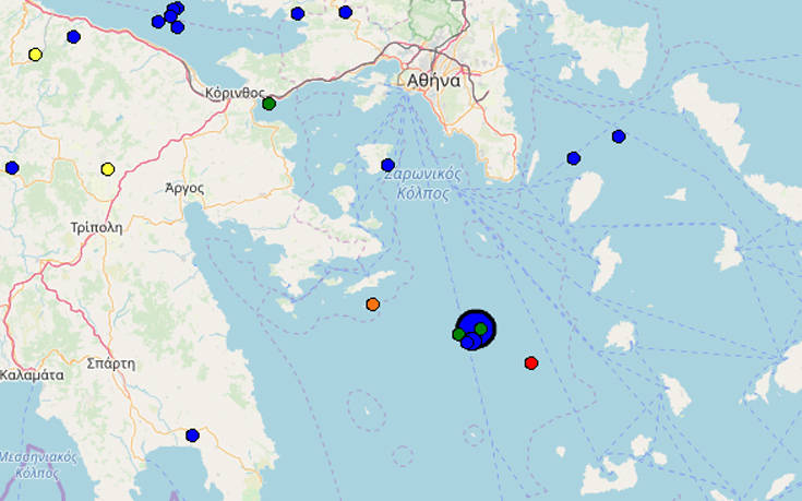 Σεισμός 4,1 ρίχτερ κοντά στην Υδρα