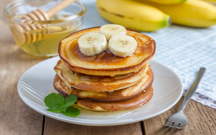 Pancakes με μπανάνα
