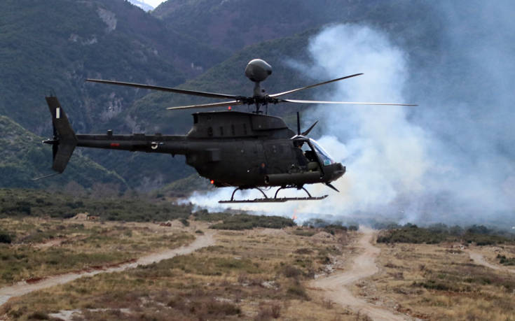 Τις πρώτες βολές των ελικοπτέρων OH-58 Kiowa Warrior παρακολούθησε ο αρχηγός ΓΕΣ