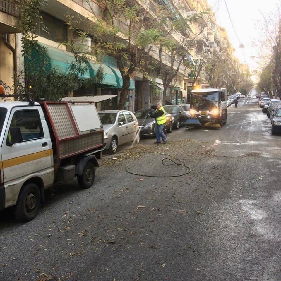 Επιχείρηση καθαριότητας στην Κυψέλη από τον Δήμο Αθηναίων