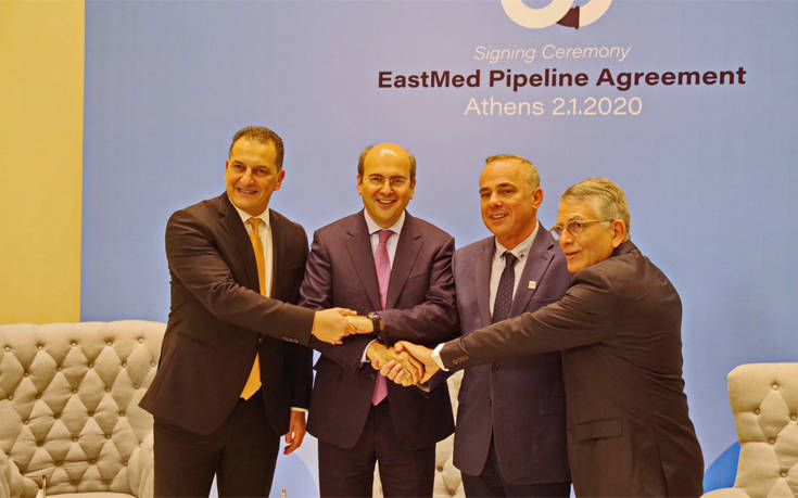 EastMed: Τριμερής υπουργική συνάντηση για τον αγωγό φυσικού αερίου